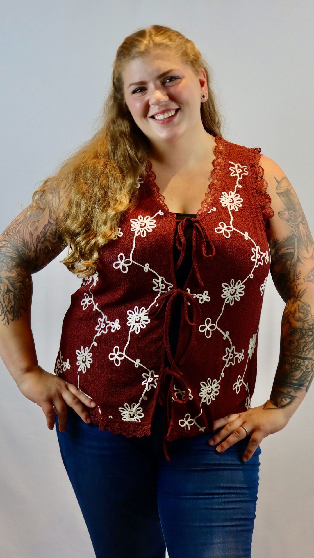 Plus - Wine & Wildflower Vest