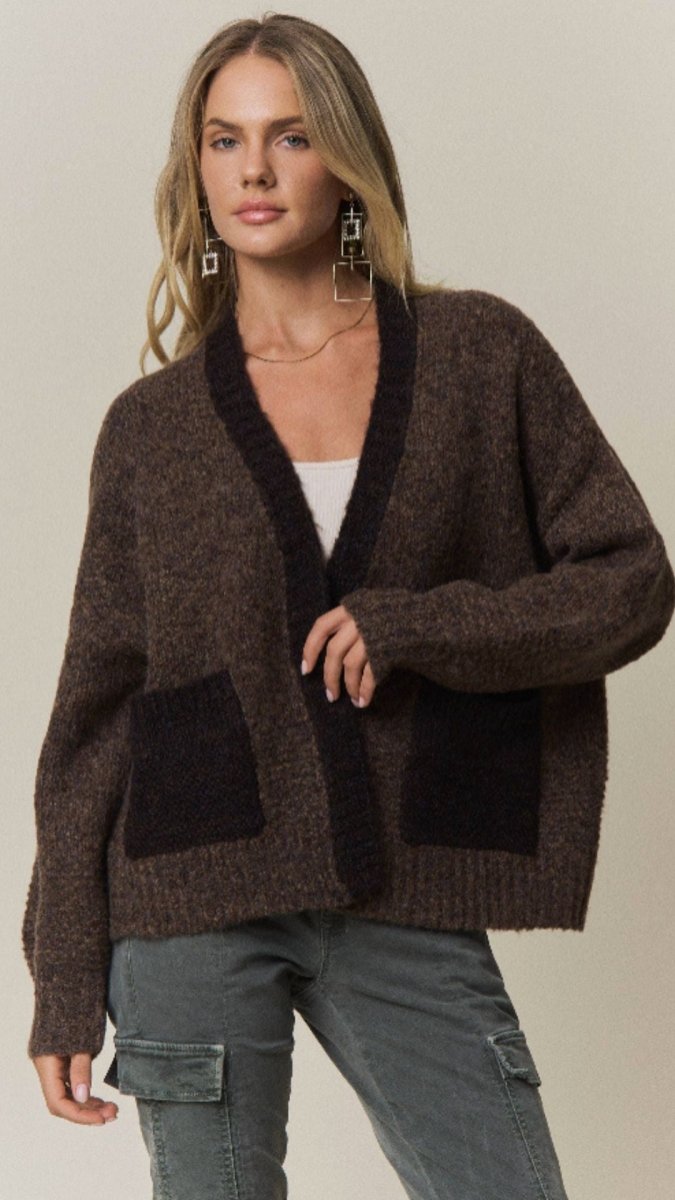 The Mocha Edge Cardigan - U Pretty Things