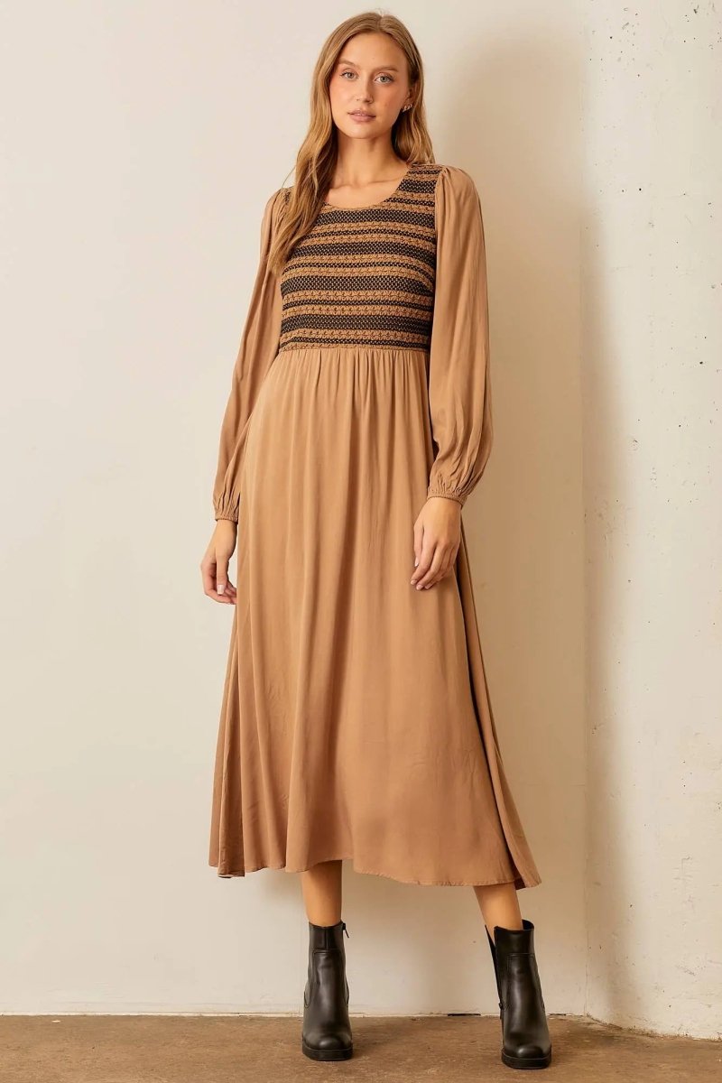 floral knit dress Stripe Detail Sweater American Princess Girls Dress rtly-exchange-group:maeve-midi-dress 58 tall Model is Fabric:Tulle Sequin