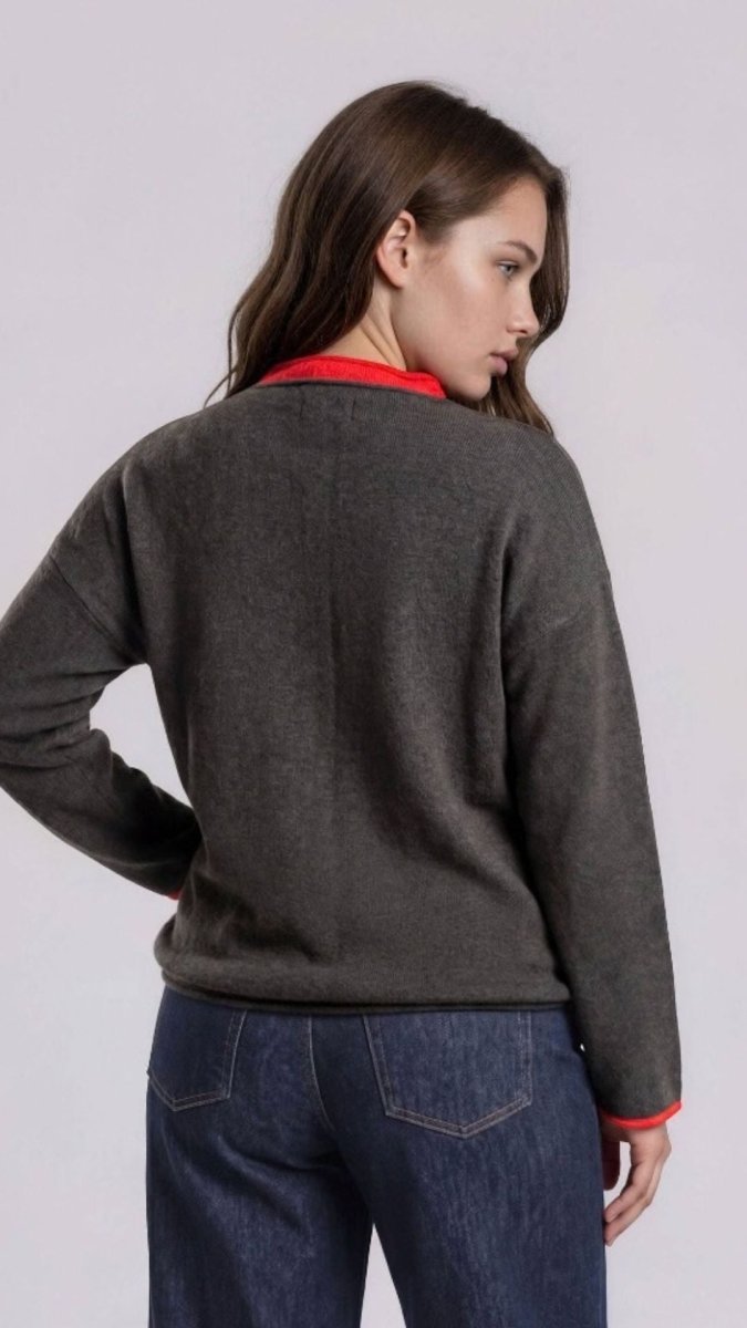 The Contrast Crew Pullover - U Pretty Things
