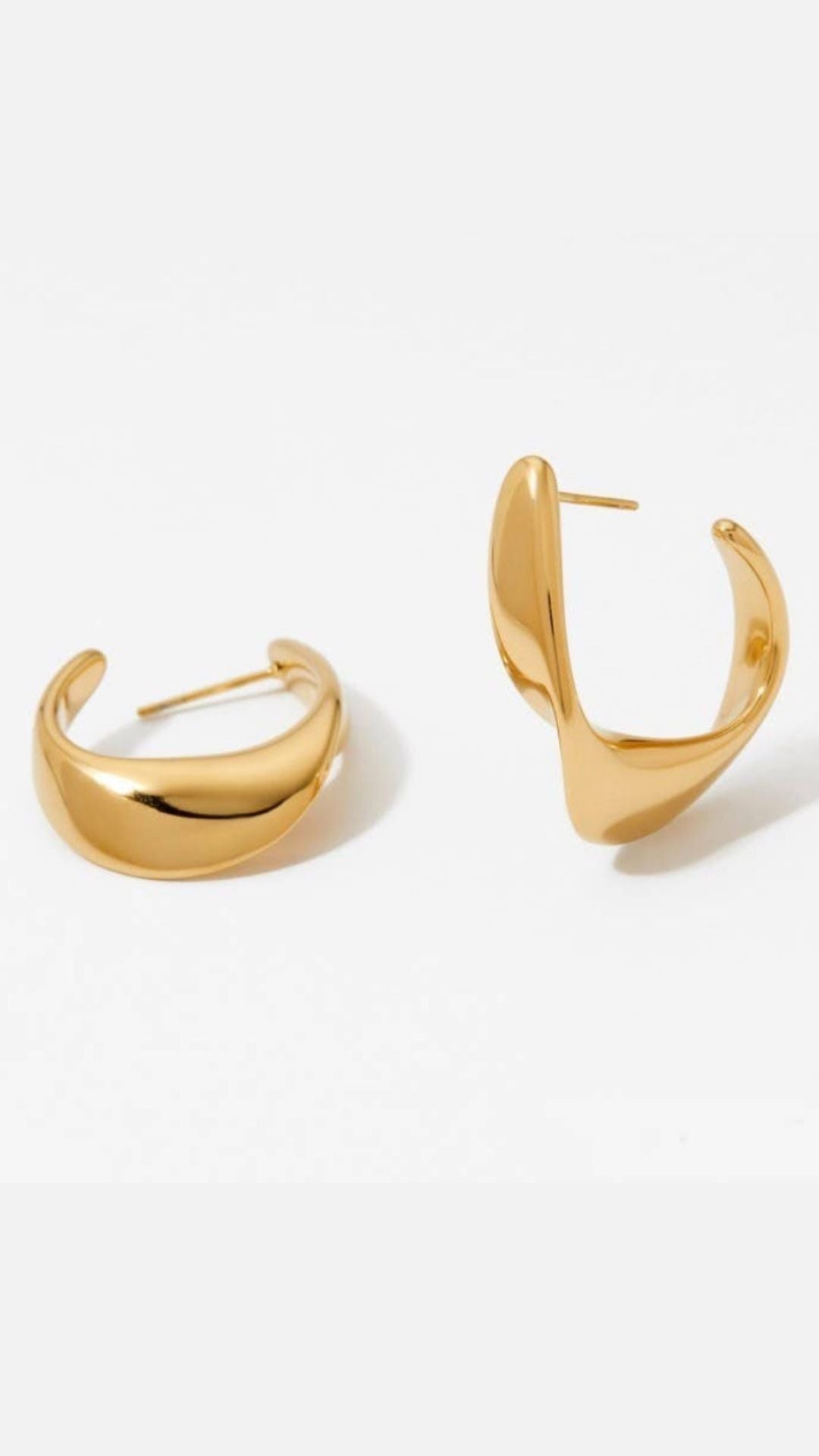 Gold Bubble Twist Hoops