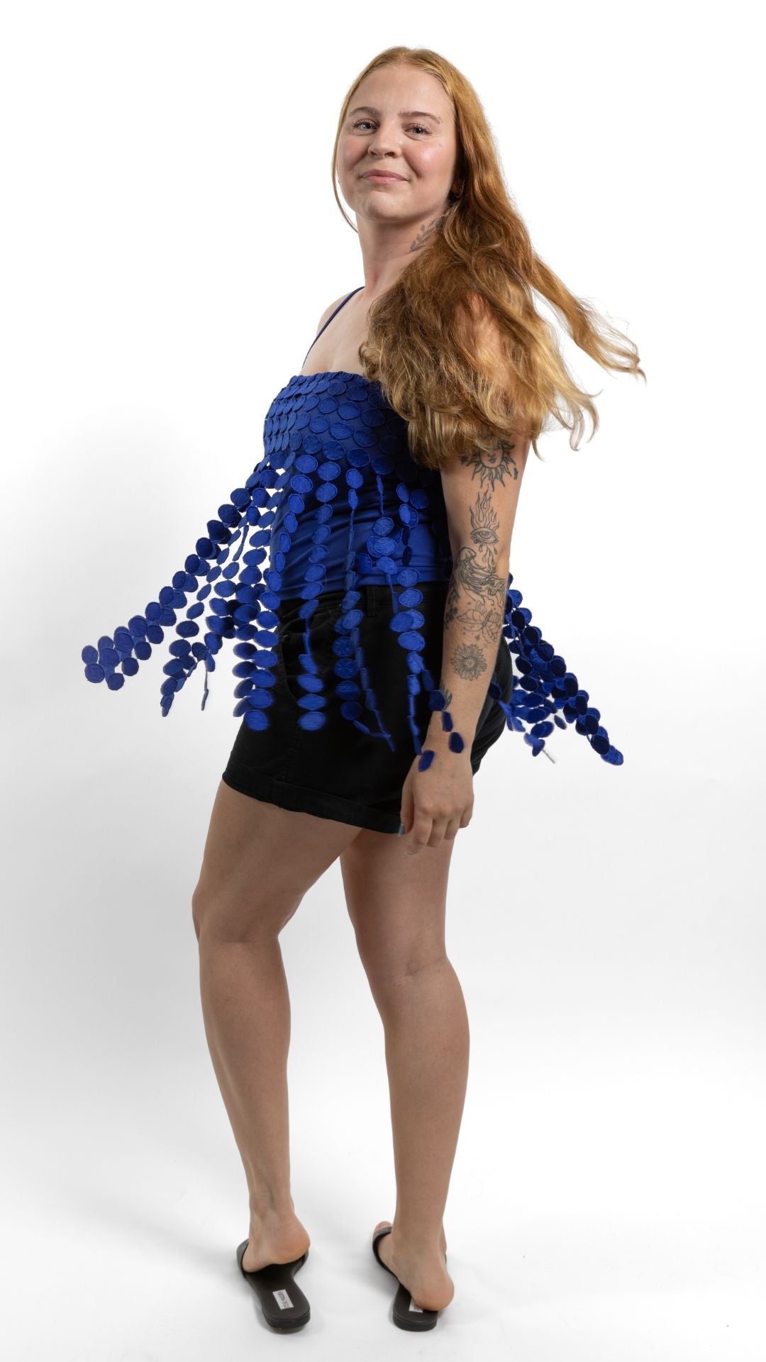 Cobalt Fringe Drop Cami