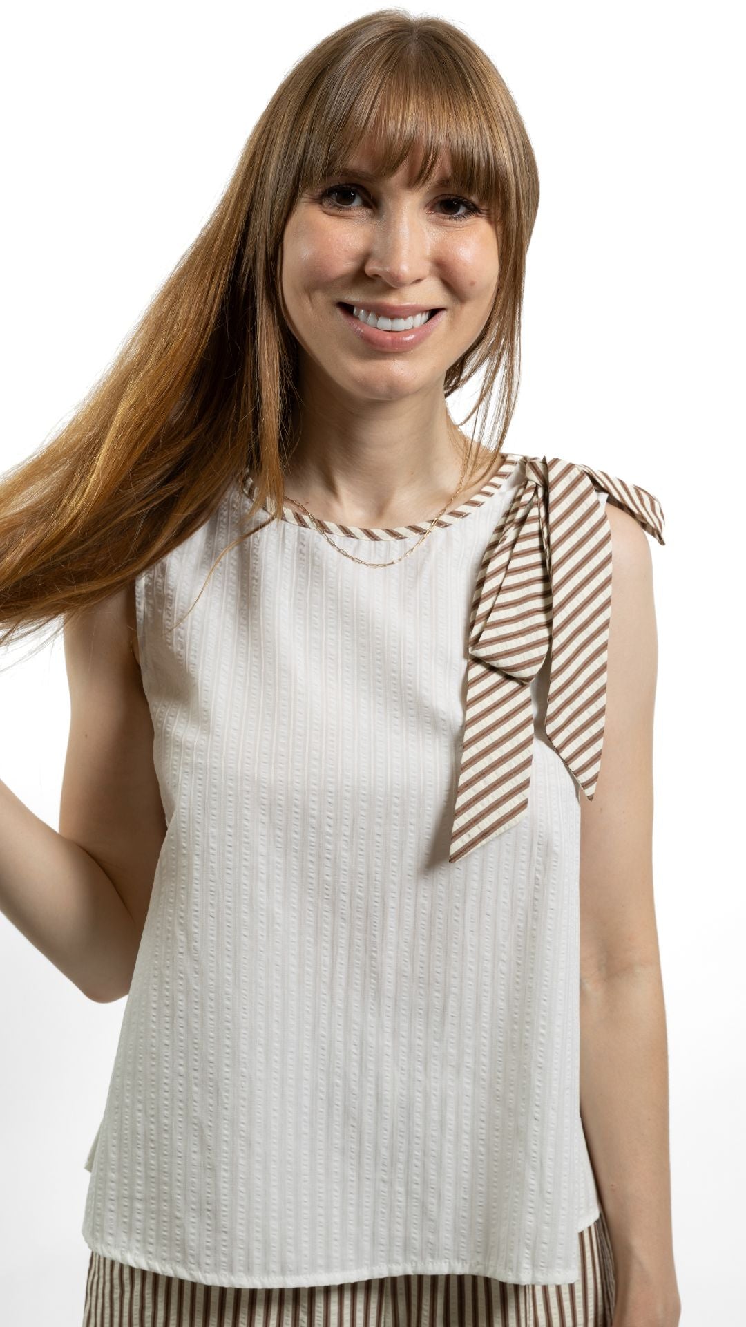 Coffee Cream Stripe Set