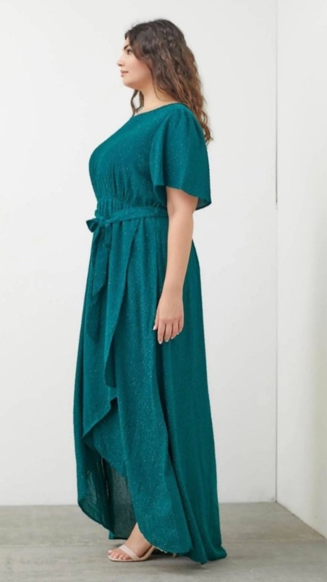 Woven Texture Midi Dress - U Pretty Things