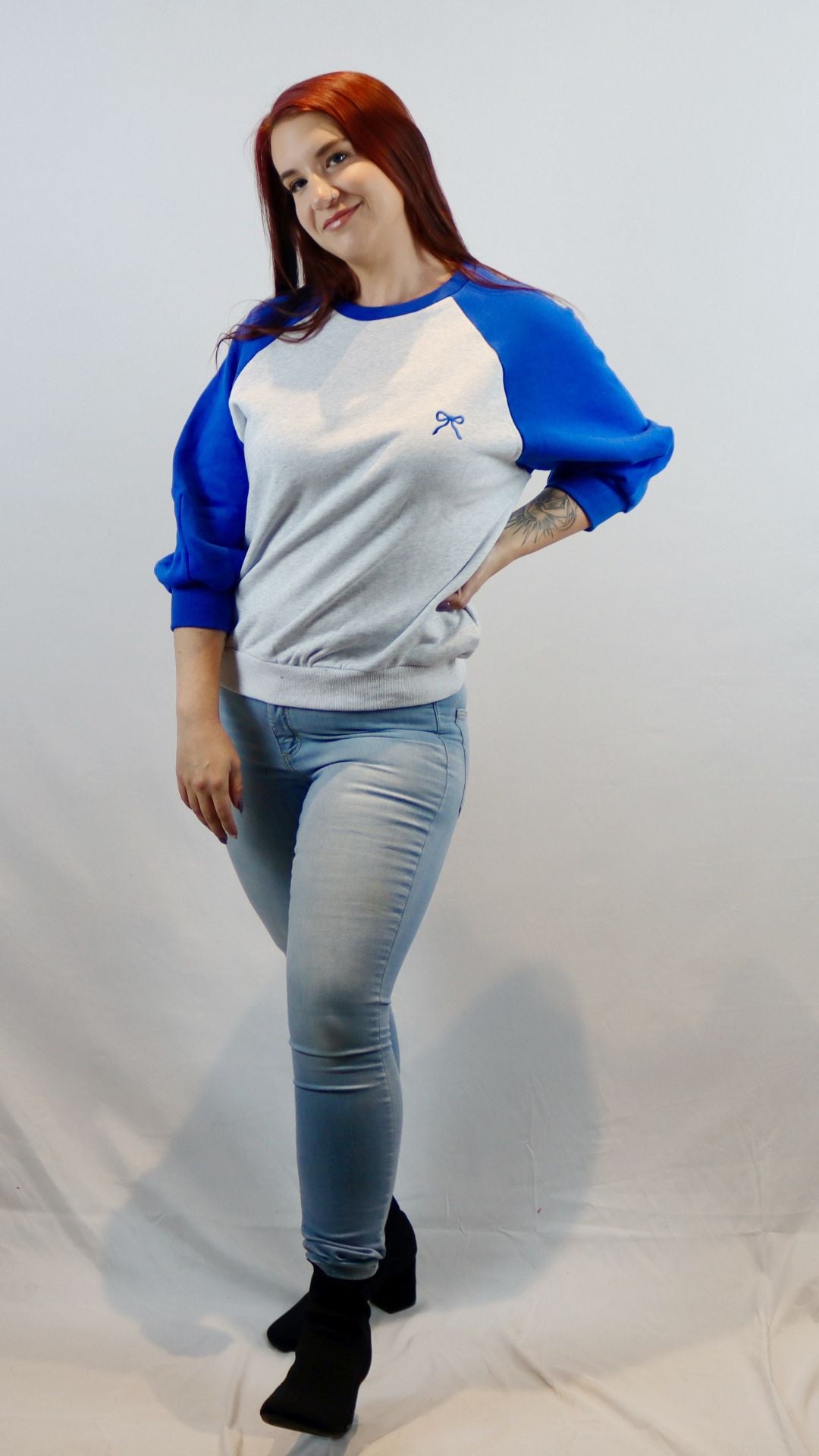 The Sweetheart Varsity Top - Blue