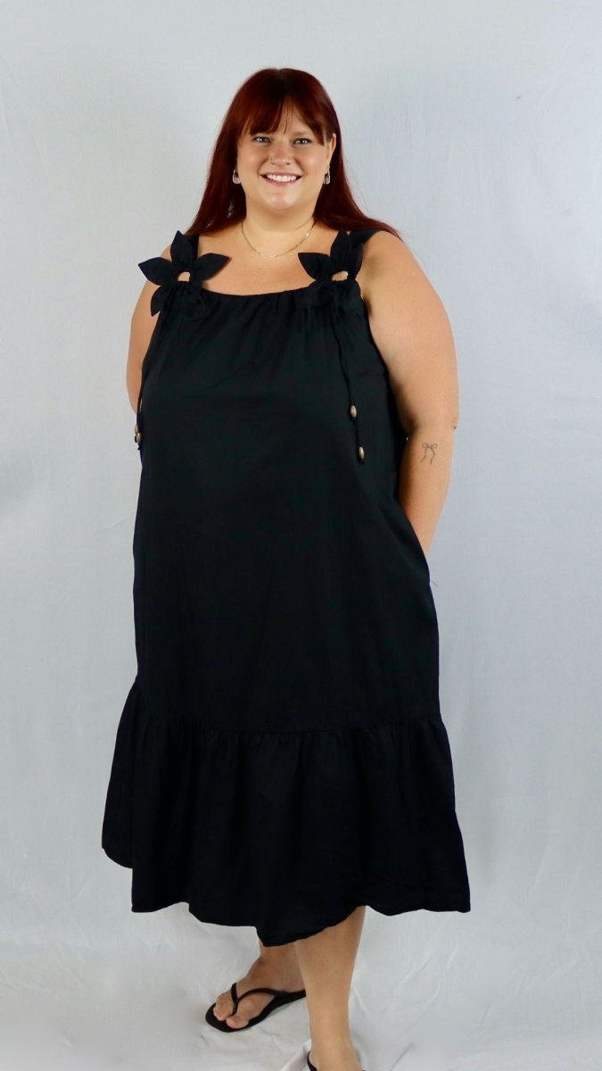 Flower Strap Poplin Dress - U Pretty Things