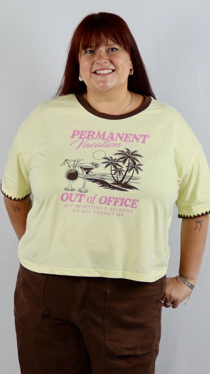 Permanent Vacation Embroidered Tee - U Pretty Things