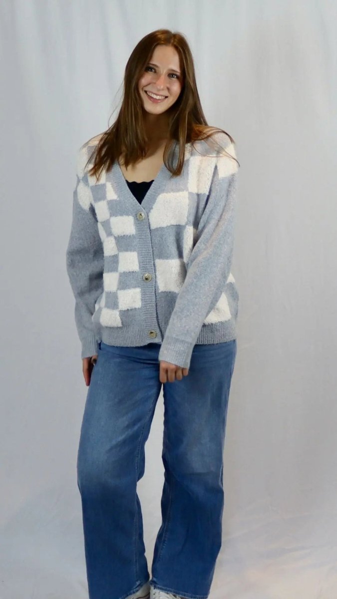 Silver Square Cardigan - U Pretty Things