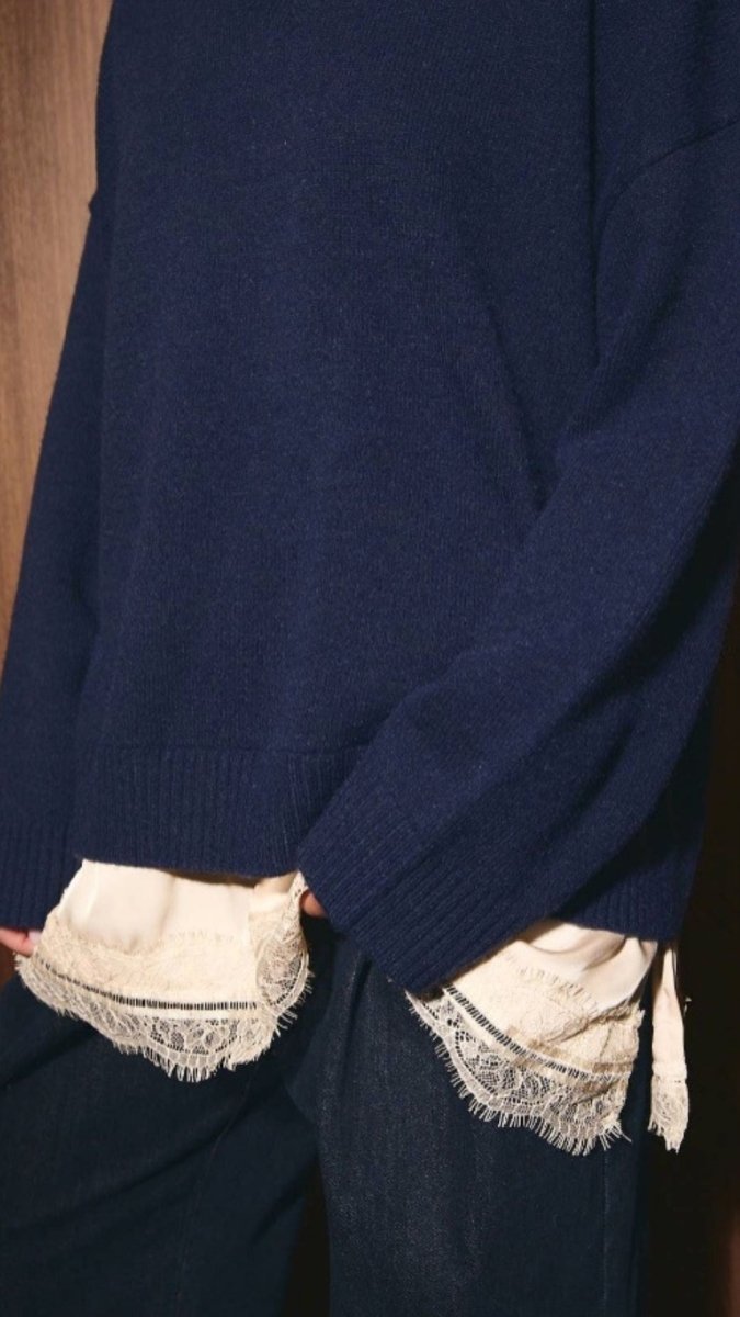 The Navy Lace Layer - U Pretty Things