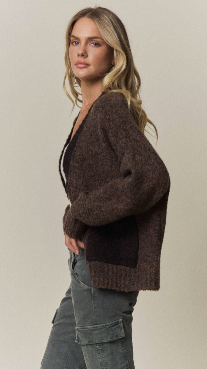 The Mocha Edge Cardigan - U Pretty Things