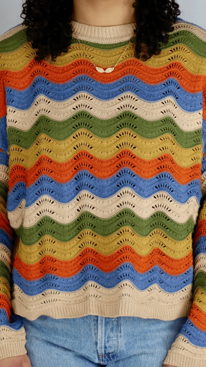 Sunset Waves Knit Sweater - U Pretty Things