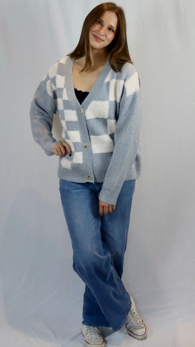Silver Square Cardigan - U Pretty Things