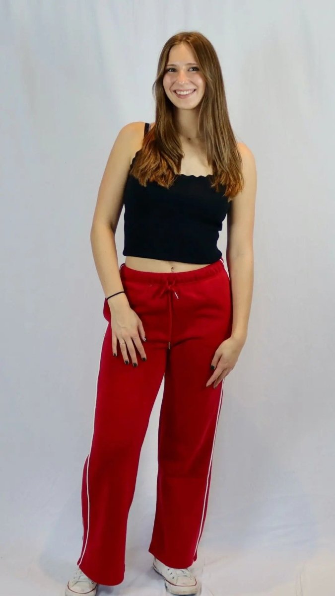 Easy Line Sweatpants - Red - U Pretty Things